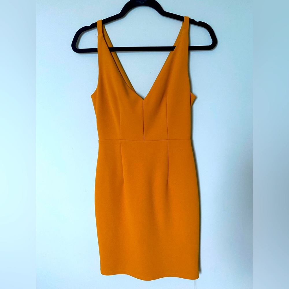 Lulu’s yellow mustard mini dress size small